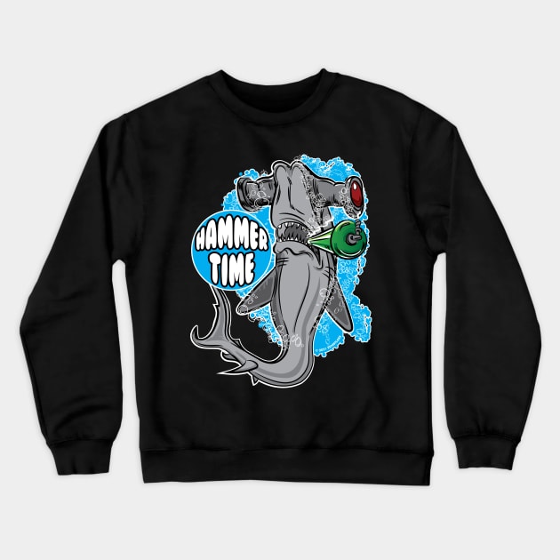 Hammer Time - Hammerhead Shark Crewneck Sweatshirt by eShirtLabs